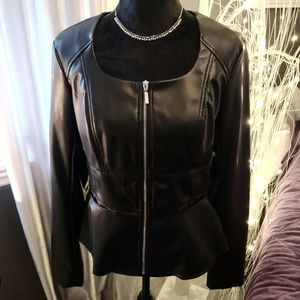 ♣️Guess Faux Leather Black Jacket